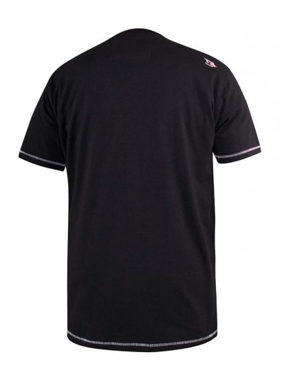 D555 Willoughby NYC Dot Printed T-Shirt Black - T-shirts - T-shirts i store størrelser - 2XL-14XL