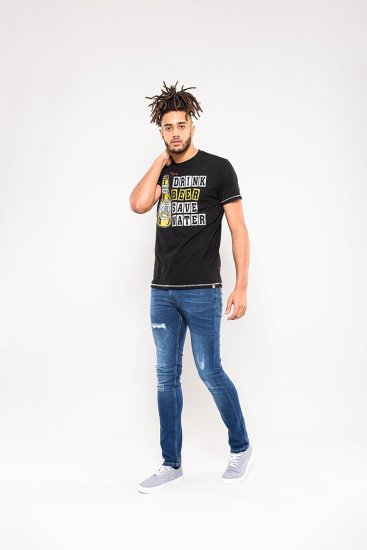 D555 Salford Save Water Drink Beer T-shirt Black - T-shirts - T-shirts i store størrelser - 2XL-14XL