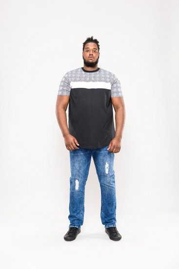 D555 Vista Couture Cut And Sew Curved Hem T-Shirt - T-shirts - T-shirts i store størrelser - 2XL-14XL