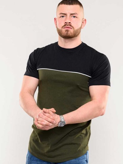 D555 Buckland Couture Cut And Sew Curved Hem T-Shirt - T-shirts - T-shirts i store størrelser - 2XL-14XL