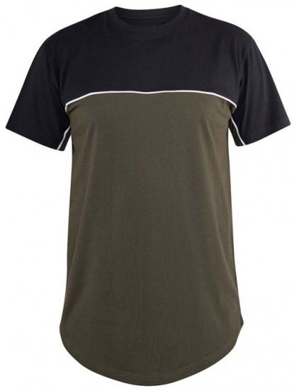 D555 Buckland Couture Cut And Sew Curved Hem T-Shirt - T-shirts - T-shirts i store størrelser - 2XL-14XL
