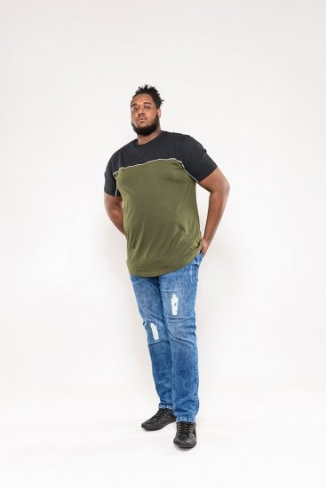 D555 Buckland Couture Cut And Sew Curved Hem T-Shirt - T-shirts - T-shirts i store størrelser - 2XL-14XL
