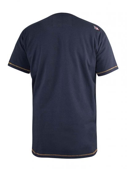 D555 Jasper Authentic Printed T-shirt Navy - T-shirts - T-shirts i store størrelser - 2XL-14XL