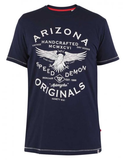 D555 Ashburton Printed T-Shirt - T-shirts - T-shirts i store størrelser - 2XL-14XL