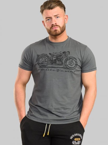 D555 Puxton Motorbike Printed T-Shirt - T-shirts - T-shirts i store størrelser - 2XL-14XL