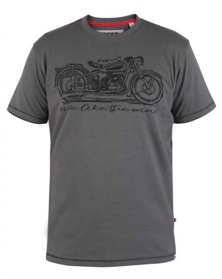 D555 Puxton Motorbike Printed T-Shirt - T-shirts - T-shirts i store størrelser - 2XL-14XL