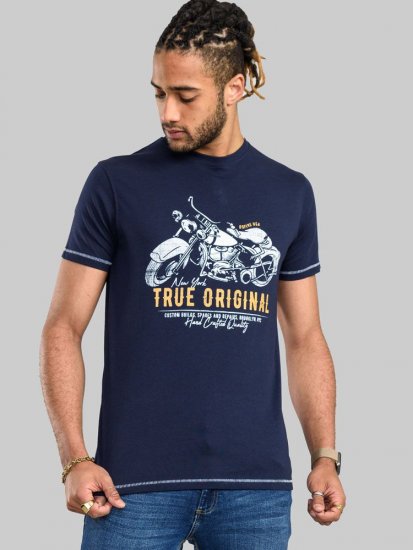 D555 Axbridge Motorbike Printed T-Shirt - T-shirts - T-shirts i store størrelser - 2XL-14XL