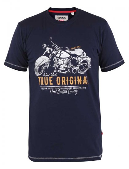 D555 Axbridge Motorbike Printed T-Shirt - T-shirts - T-shirts i store størrelser - 2XL-14XL