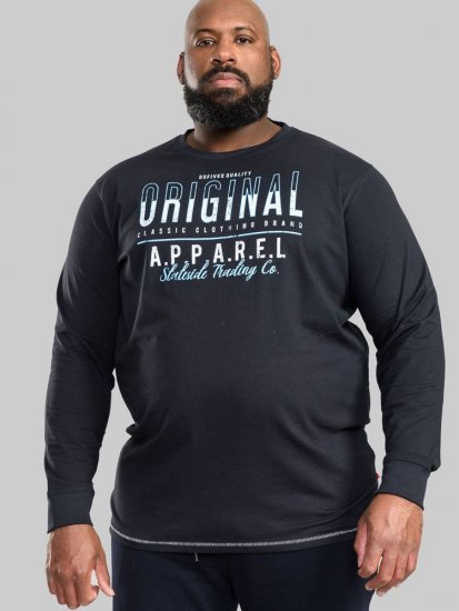 D555 Yeovil Long Sleeve T-Shirt - T-shirts - T-shirts i store størrelser - 2XL-14XL
