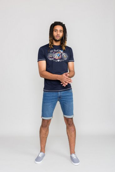D555 DENTON Motorbike Printed T-Shirt - T-shirts - T-shirts i store størrelser - 2XL-14XL