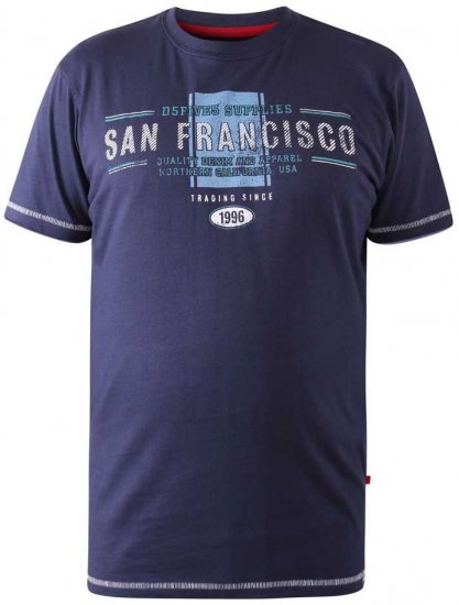 D555 WANSTEAD San Francisco T-Shirt - T-shirts - T-shirts i store størrelser - 2XL-14XL