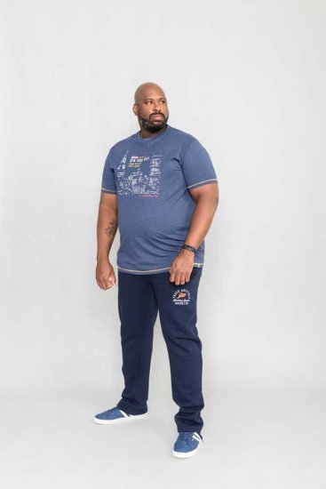 D555 DEBDEN NYC Night Skyline T-Shirt - T-shirts - T-shirts i store størrelser - 2XL-14XL