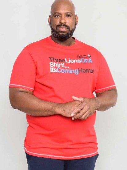 D555 LIONS England T-shirt - T-shirts - T-shirts i store størrelser - 2XL-14XL