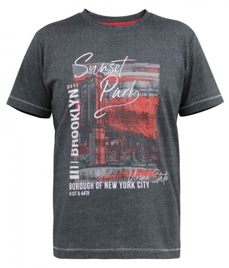 D555 Bramfield Sunset Park Brooklyn Printed T-Shirt - T-shirts - T-shirts i store størrelser - 2XL-14XL