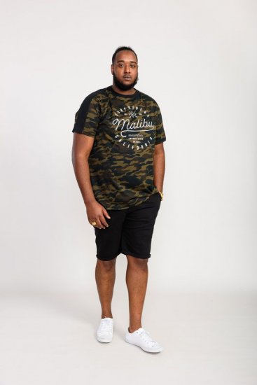 D555 Sullivan Ao Camo T-Shirt With Chest Print - T-shirts - T-shirts i store størrelser - 2XL-14XL