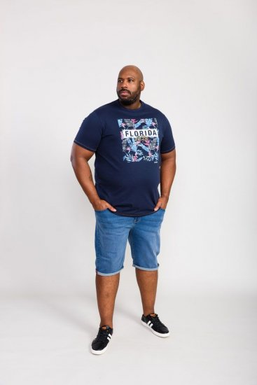 D555 Prestwick Florida Floral Printed T-Shirt - T-shirts - T-shirts i store størrelser - 2XL-14XL