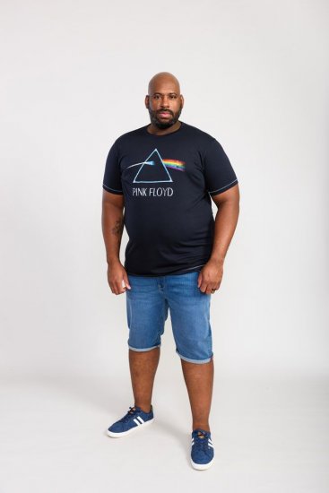 D555 Eclipse Official Pink Floyd Printed Crew Neck T-Shirt - T-shirts - T-shirts i store størrelser - 2XL-14XL