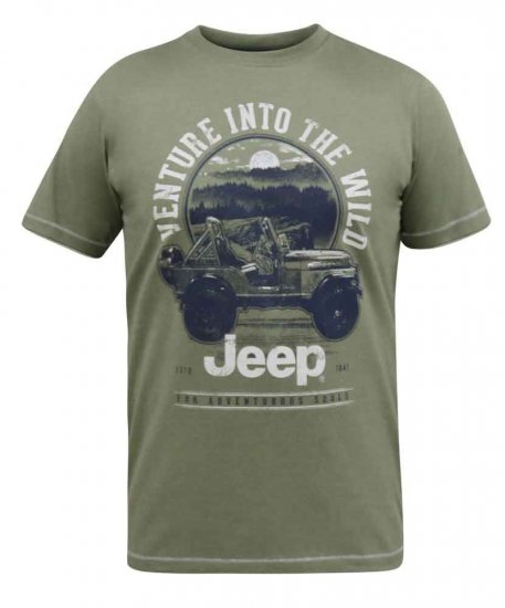 D555 Hibbert Official Jeep Printed T-Shirt - T-shirts - T-shirts i store størrelser - 2XL-14XL