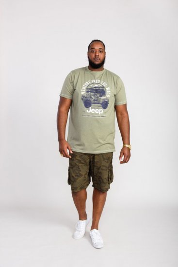 D555 Hibbert Official Jeep Printed T-Shirt - T-shirts - T-shirts i store størrelser - 2XL-14XL