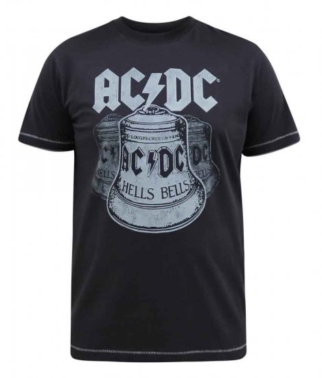 D555 Highway Official AC/DC Hells Bells Printed T- Shirt - T-shirts - T-shirts i store størrelser - 2XL-14XL