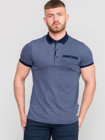 D555 AXFORD Print Polo Shirt - Polotrøjer - Polotrøjer 2XL-8XL