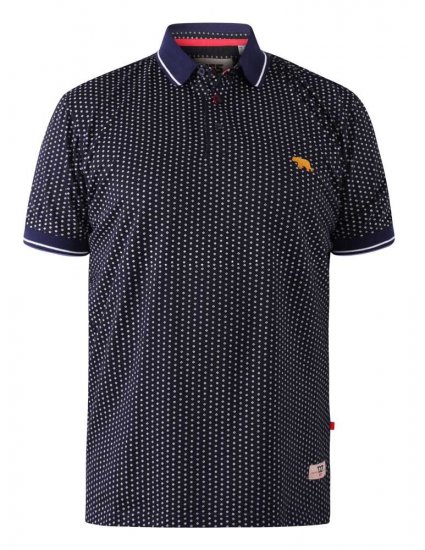D555 Battersea Polo Shirt With Chest Embroidery Navy - Polotrøjer - Polotrøjer 2XL-8XL