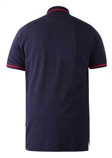 D555 Sloane Polo Shirt With Chest Embroidery Navy - Polotrøjer - Polotrøjer 2XL-8XL