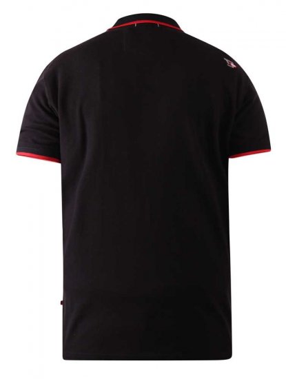 D555 Canning Chest Embroidery Polo Shirt Black - Polotrøjer - Polotrøjer 2XL-8XL