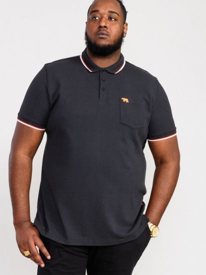 D555 Kirby Birdseye Pique Polo Black - Polotrøjer - Polotrøjer 2XL-8XL