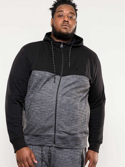 D555 Finnley Couture Hoody With Chest Embroidery Black - Trøjer og hættetrøjer - Trøjer og Hættetrøjer i store størrelser - 2XL-14XL