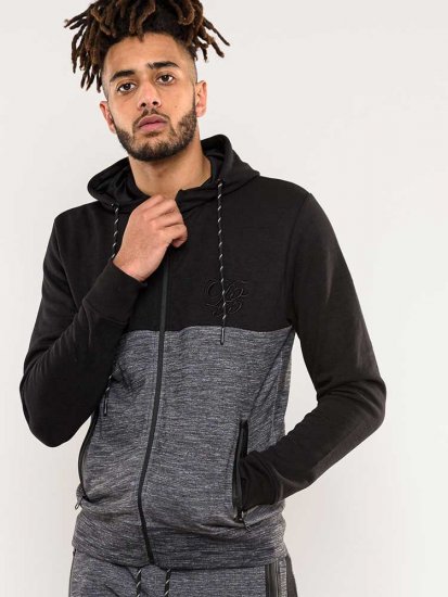 D555 Finnley Couture Hoody With Chest Embroidery Black - Trøjer og hættetrøjer - Trøjer og Hættetrøjer i store størrelser - 2XL-14XL