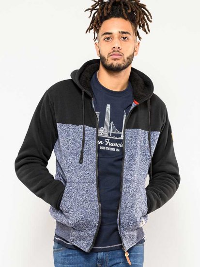 D555 Allen Zip Through Hoody With Sherpa Lining - Trøjer og hættetrøjer - Trøjer og Hættetrøjer i store størrelser - 2XL-14XL
