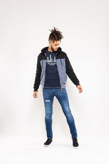 D555 Allen Zip Through Hoody With Sherpa Lining - Trøjer og hættetrøjer - Trøjer og Hættetrøjer i store størrelser - 2XL-14XL