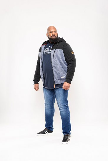 D555 Allen Zip Through Hoody With Sherpa Lining - Trøjer og hættetrøjer - Trøjer og Hættetrøjer i store størrelser - 2XL-14XL