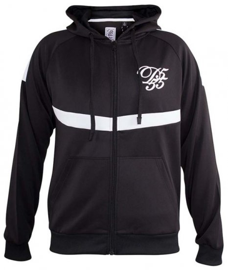 D555 Bristol Couture Zip Through Hoody Black - Trøjer og hættetrøjer - Trøjer og Hættetrøjer i store størrelser - 2XL-14XL