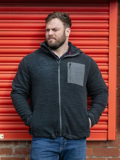 D555 Daly Quarter Zip Fleece Sweatshirt Sort/Grå - Trøjer og hættetrøjer - Trøjer og Hættetrøjer i store størrelser - 2XL-14XL