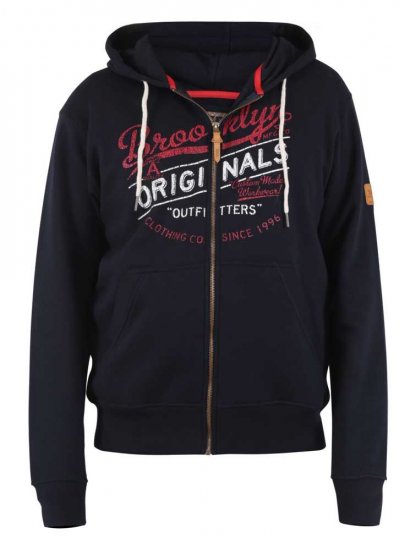 D555 Zennor Navy Hoodie - Trøjer og hættetrøjer - Trøjer og Hættetrøjer i store størrelser - 2XL-14XL