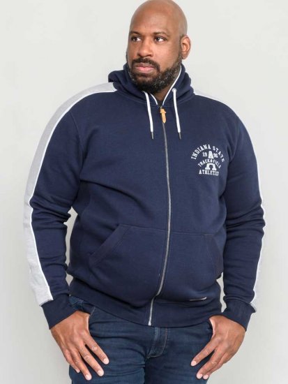 D555 Eaton Full Zip Hoodie Navy - Trøjer og hættetrøjer - Trøjer og Hættetrøjer i store størrelser - 2XL-14XL