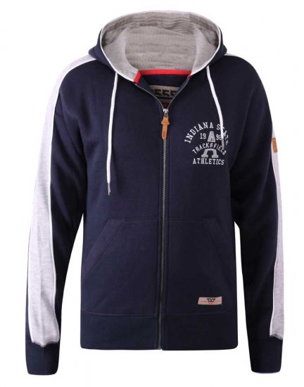 D555 Eaton Full Zip Hoodie Navy - Trøjer og hættetrøjer - Trøjer og Hættetrøjer i store størrelser - 2XL-14XL