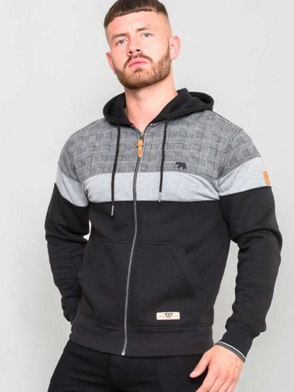 D555 Kipling Full Zip Hoodie Black - Trøjer og hættetrøjer - Trøjer og Hættetrøjer i store størrelser - 2XL-14XL