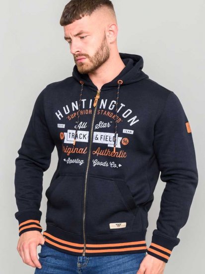 D555 Flanders Full Zip Hoody With Chest Print - Trøjer og hættetrøjer - Trøjer og Hættetrøjer i store størrelser - 2XL-14XL