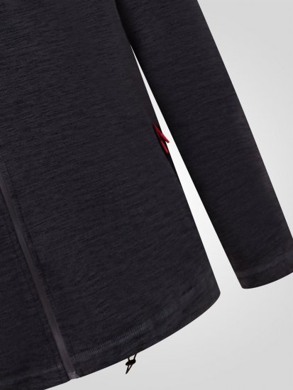 D555 Damien Micro Fleece Zip Through Hoody Sort/Grå - Trøjer og hættetrøjer - Trøjer og Hættetrøjer i store størrelser - 2XL-14XL