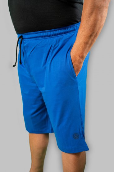 20 Nodi Short Leg Sports Pants in Combed Cotton Jersey Blue - Joggingbukser og shorts - Sweatpants og Sweatshorts 2XL-12XL