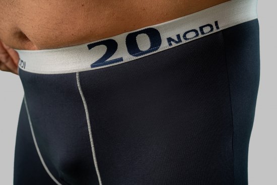 20 Nodi Stretch Cotton Boxer with Medium Leg Blue - Undertøj og Badetøj - Badetøj og Undertøj i store størrelser 