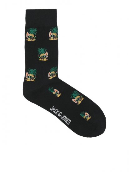 Jack & Jones Pineapple Skulls Strømper Sort 3-pak - Undertøj og badetøj - Badetøj og Undertøj i store størrelser 