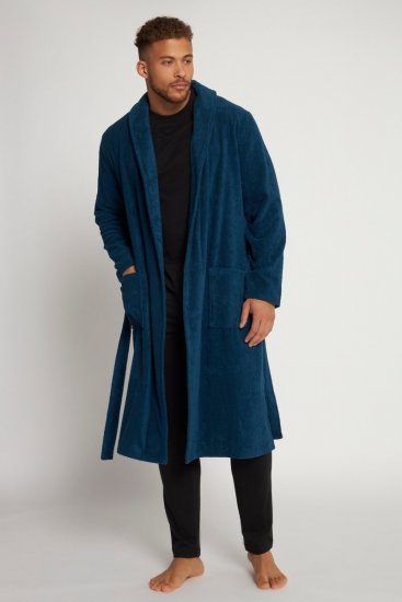 JP1880 Bathrobe Terry Navy - Badekåber/morgenkåber/håndklæder - Badekåber/Morgenkåber til Store Mænd