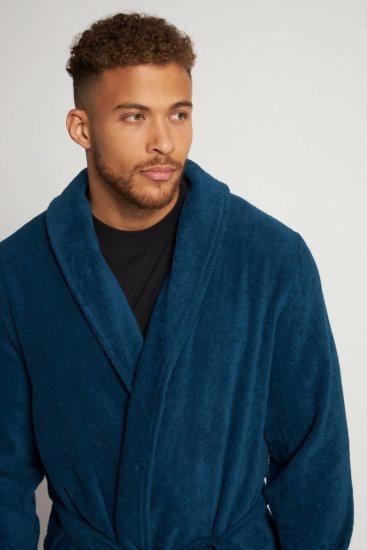 JP1880 Bathrobe Terry Navy - Badekåber/morgenkåber/håndklæder - Badekåber/Morgenkåber til Store Mænd