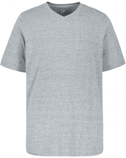 JP1880 702415 T-shirt med V-hals Gråmeleret - T-shirts - T-shirts i store størrelser - 2XL-14XL