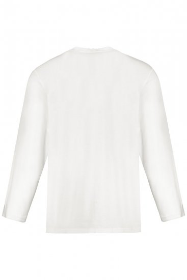 JP1880 702555 Langærmet Henley-shirt Hvid - T-shirts - T-shirts i store størrelser - 2XL-14XL