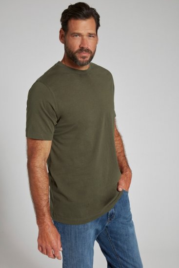 JP1880 702558 T-shirt med rund hals Mørk oliven - T-shirts - T-shirts i store størrelser - 2XL-14XL